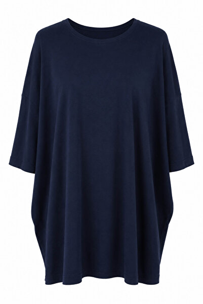 trender Fit oversized muška majica sa okruglim izrezom, tamnoplava, model 221