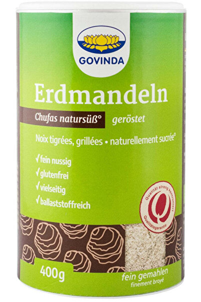 Govinda Chufas Faina bio din (migdale de pamant) prajite si macinate, 400g