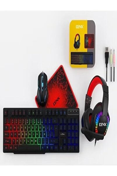 Denx Professional DENX DX3625 Gaming Keyboard, Mouse & Headset Set with Mouse...