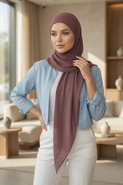 Aisha's Design Connectable Non-Slip Combed Cotton Inner Layer, Chiffon Shawl,...