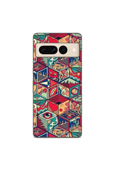 OEM Husa compatibila cu Google Pixel 8 Pro Silicon Gel Tpu Model Pop Art Geom...