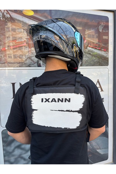 IXANN حقيبة صدر بيضاء عاكسة للضوء
