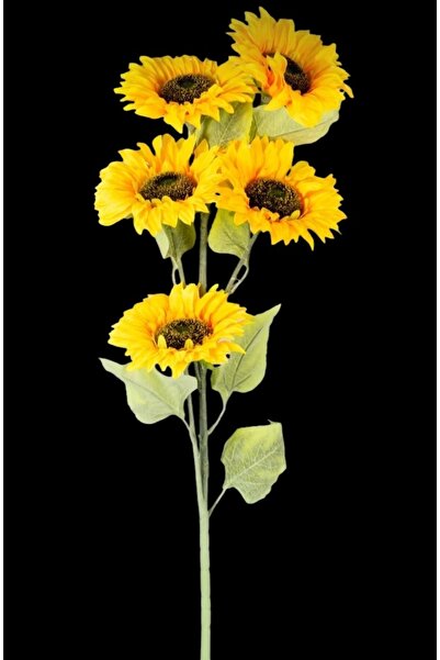 PEKPLUS 1. Kalite Dev Yapay Ayçiceği 100 cm Boy 5 Adet Ayçiçeği