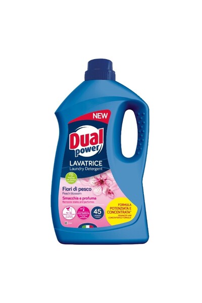 Dual Power Detergent lichid pentru masina de spalat, 45 de masuri, flori de p...