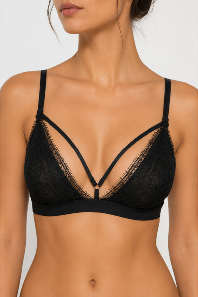 Herita Siyah İp Detaylı Bralet Sütyen