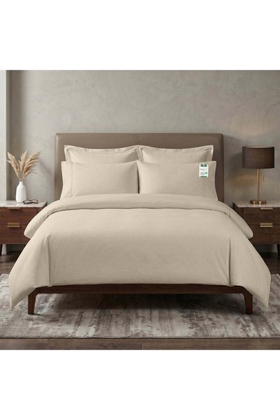 COTTON HOME Egyptian Cotton 6 Piece Duvet Cover Set 220x240cm Beige