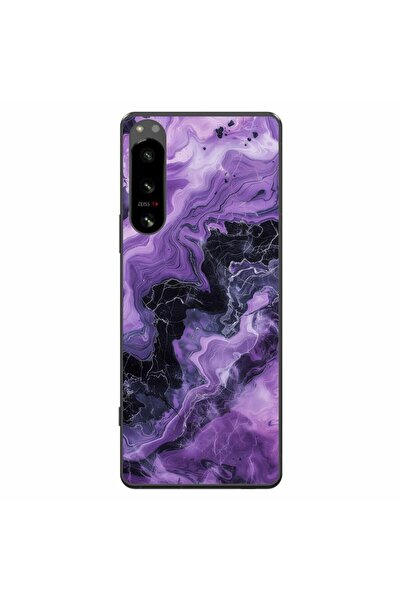 OEM Husa compatibila cu Sony Xperia 5 IV Silicon Gel Tpu Model Abstract Purpl...