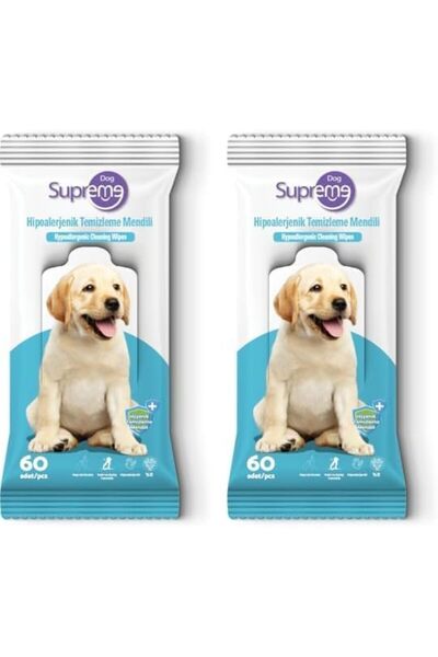 Yıldızan Nzr Beautestore Supreme Dog Hypoallergenic Cleaning Wipes 2-Pack 202...