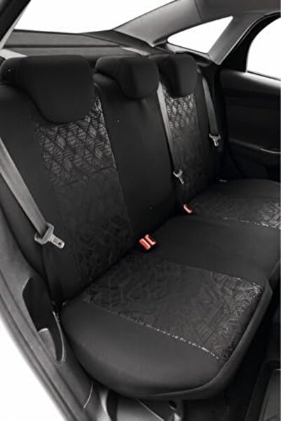 Yıldızan Tamgün Gof Series Car Seat Cover Full Set (Black with Red Stripes) T...