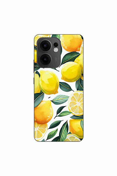 OEM Калъф, съвместим с Oppo Reno13 F, силиконов гел TPU, модел с десен на лимони