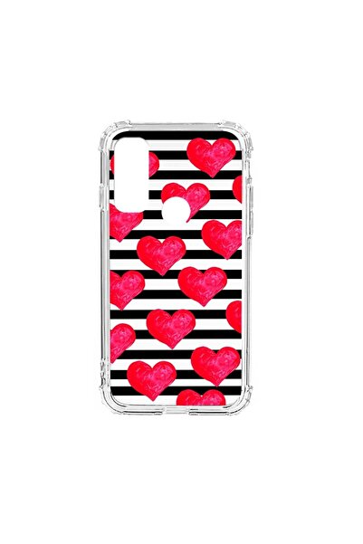 bestcase Husa Anti Shock Silicon Compatibila Cu Motorola Moto E20, Hearts, Mi...
