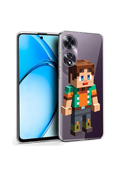 bestcase ¬Æ Husa pentru OPPO A60 4G, Clear Silicon 2MM, Minecraft Character, ...