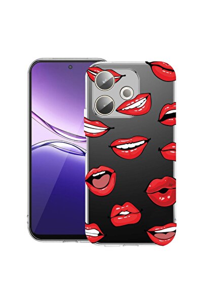 bestcase ¬Æ Husa Clear Silicon pentru OPPO A5 Pro 5G, Lips - Kiss Pattern, 20...
