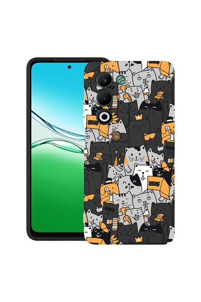 bestcase ¬Æ Husa pentru OPPO A5 din Silicon Ultra Slim cu Design Cat Pattern,...