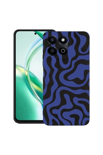 bestcase ¬Æ Husa pentru Honor 200 Smart, Slim Silicon, Blue Abstract Line, Pr...