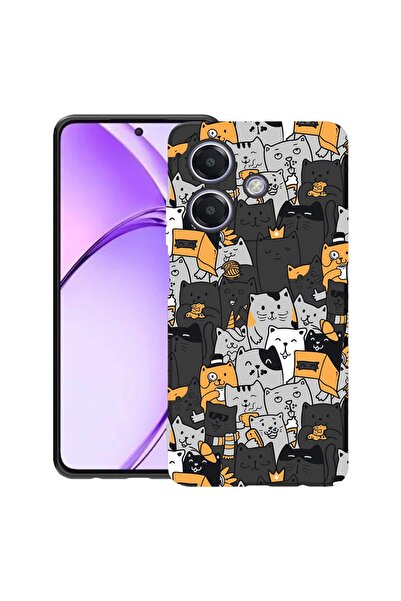 bestcase ¬Æ Husa pentru OPPO A60 5G / A40 / A40M, Cat Pattern, Slim Silicon 0...