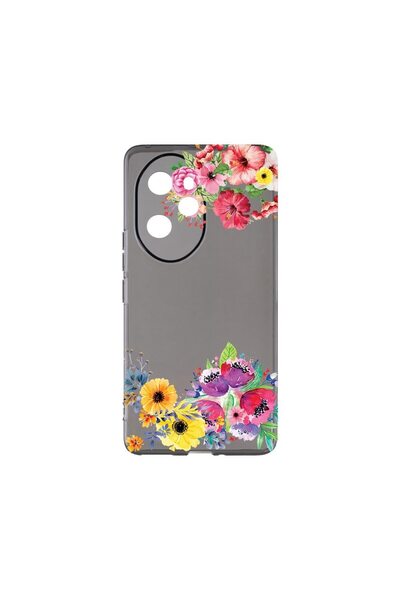 bestcase Θήκη Σιλικόνης Γραφίτη 1.5MM, Συμβατή με Honor X8a, Λουλούδια, Αντικ...