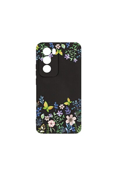 bestcase Husă Premium Silicon, Compatibilă cu OPPO Reno12, Fluturi și Flori, ...
