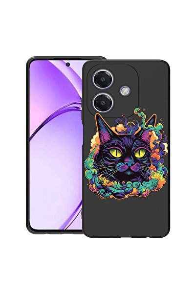 bestcase Husă pentru OPPO A60 5G / A40 / A40M, Culori de vis - Pisică Neagră,...
