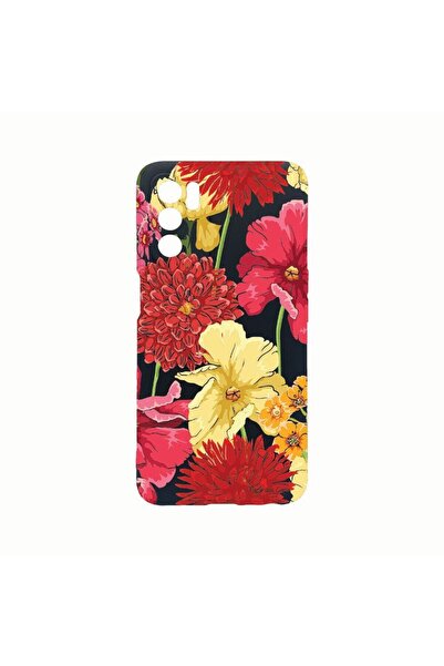bestcase Θήκη Σιλικόνης, Συμβατή με Oppo A16, Κόκκινα Κίτρινα Λουλούδια, Ανθε...