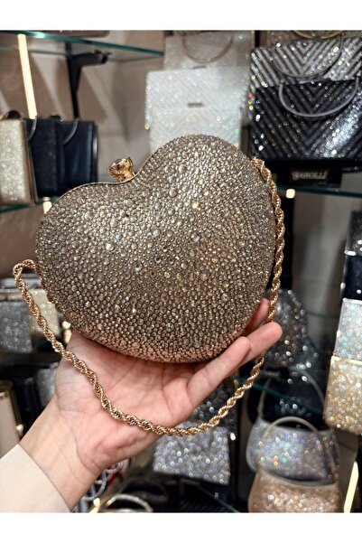 Çanta Trend Heart Chain Detailed Evening Dress Bag