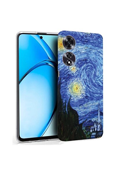 bestcase Husă pentru OPPO A60 4G, Silicon transparent 2MM, Van Gogh - Noapte ...