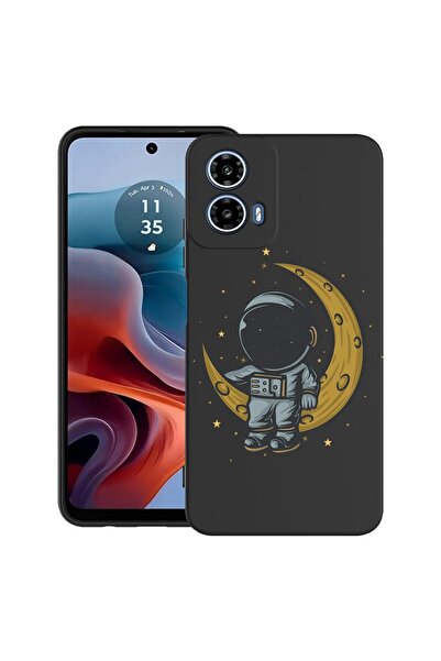 bestcase Θήκη για Motorola Moto G45 με σχέδιο Αστροναύτη στη Σελήνη, TPU Ματ ...