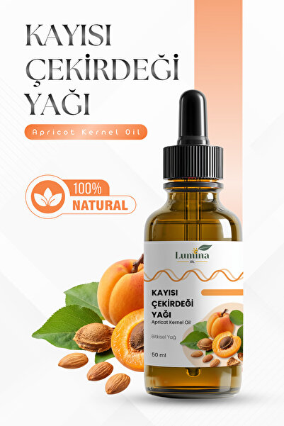 LUMİNAOİL Kayısı Çekirdeği Yağı 50 ML %100 Soğuk Sıkım Saf Ve Doğal