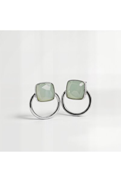 Oria Jewelry 925 silver earrings with aqua chalcedony