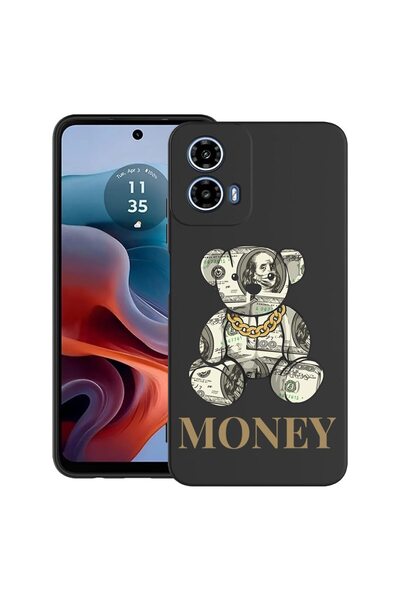 bestcase Θήκη για Motorola Moto G45 με σχέδιο αρκουδάκι και χρήματα, TPU Ματ ...