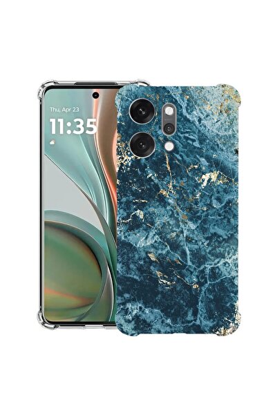 bestcase Husă Antișoc pentru OPPO Reno14 5G cu Design Marmură - Verde și Auri...