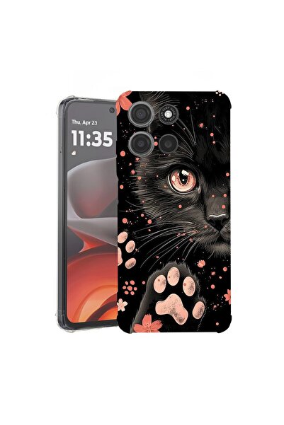 bestcase ¬Æ Husa Anti Shock Compatibila cu Motorola Moto G86 Power, Black Cat...