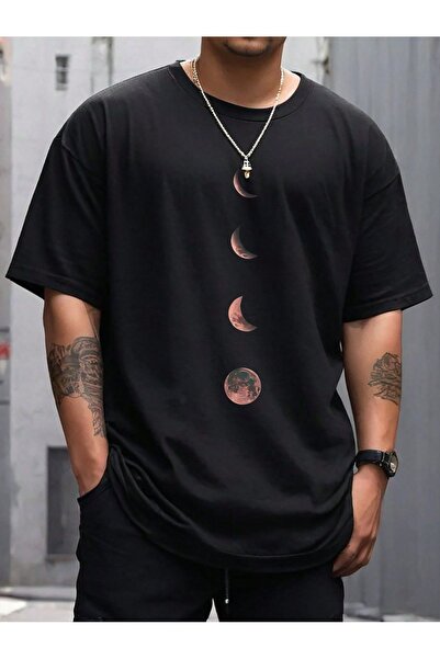 bellanova Oversize Minimalist Graphic Printed Short Sleeve T-Shirt