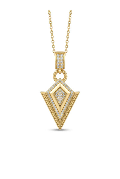 ZARİN JEWELS Zirkon Taşlı Geometrik Çelik Kolye