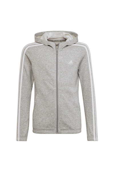 adidas Hanorac cu fermoar integral cu 3 dungi pentru copii 140