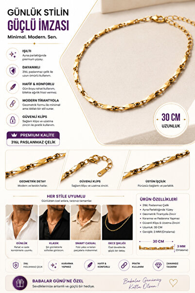 fao shop 7/24 Silver Steel Men's Necklace Smart Casual Shirt Combination Chain