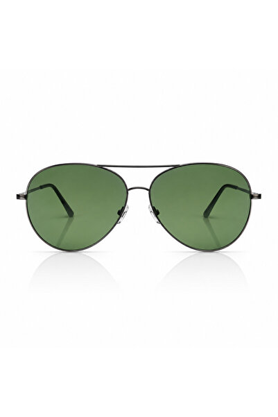 Matteo Ferari Ochelari de Soare Aviator Barbati Argintii cu Lentile Verzi UV4...