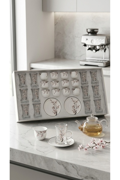 Generic Luxury Tea Cups and Coffee Cups Set with Saucers Elegant Design for H...