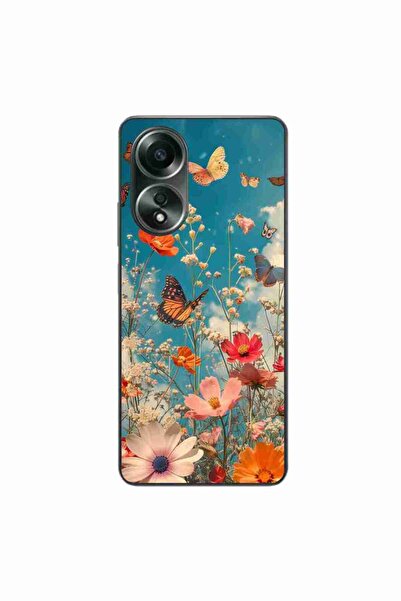 OEM Husa compatibila cu Oppo A58 4G Silicon Gel Tpu Model Flori si Fluturi