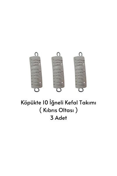 Ayaz Fishing Köpükte 10 İğneli Kefal Takımı (Kıbrıs Oltası) – 3 Adet