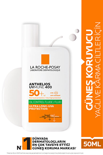 La Roche Posay Anthelios Oil Control Fluid SPF50+ Yağlı ve Akne Eğilimli Cilt...