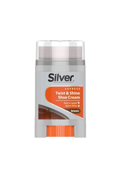 Silver Liquid Shoe Cream with Silver Applicator, Brown, 50 ml, 6 Pcs