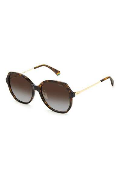 Polaroid نظارات شمسية PLD 6177/G/S HAVANA للنساء مقاس 57 ملم