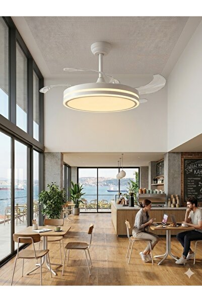 ACK LED TAVAN FANI BEYAZ CCT 20W 42INC(106CM) DIMMABLE UZAKTAN KUMANDALI