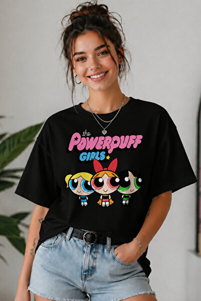 ArtYus Μπλουζάκι Powerpuff Girls με στάμπα Unisex Oversize – Βαμβακερό T-Shir...