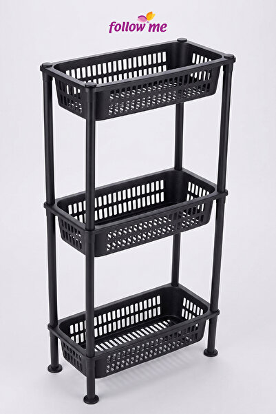 follow me Slim Organizer 3'lü Raf Siyah -FM515701-S