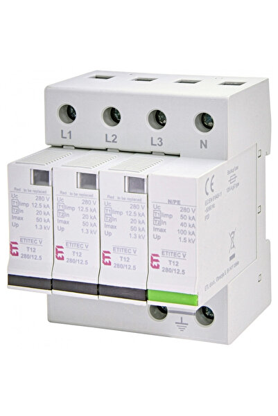 Eti surge protection etitec v t12 280/12,5 3+1 002442908
