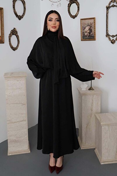 Lady Pixie Satin Dress with Halter Neck Detail