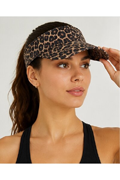 EKstore Șapcă cu vizor de tenis cu imprimeu leopard