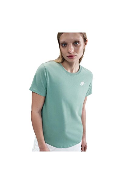 Nike Tricou sport de damă cu mânecă scurtă, esențial pentru club, mărimea L